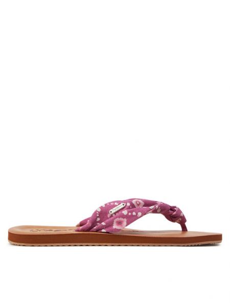 Sandale cu imprimeu tropical Pepe Jeans roz