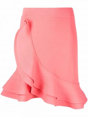 Suknja s volanima Alexander Mcqueen ružičasta