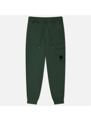 Хлопковые флисовые брюки карго C.p. Company зеленые