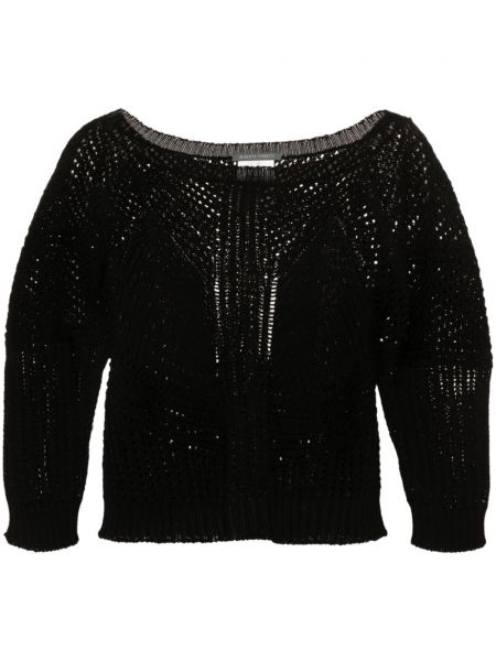 Bavlnený sveter Alberta Ferretti čierna