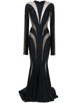 Μάξι φόρεμα Mugler μαύρο