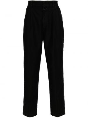 Pantaloni chino din bumbac cu croială lejeră Closed negru