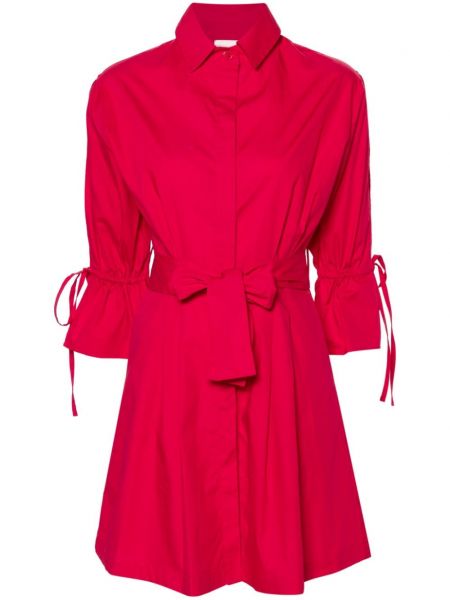 Βαμβακερή φόρεμα σε στυλ πουκάμισο Liu Jo κόκκινο