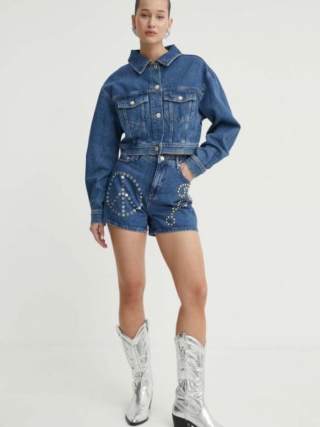 Джинсові шорти з аплікацією Moschino Jeans