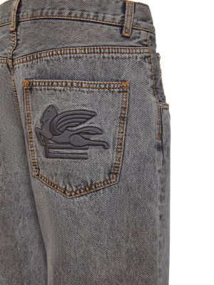 Bavlněné džíny Etro šedé