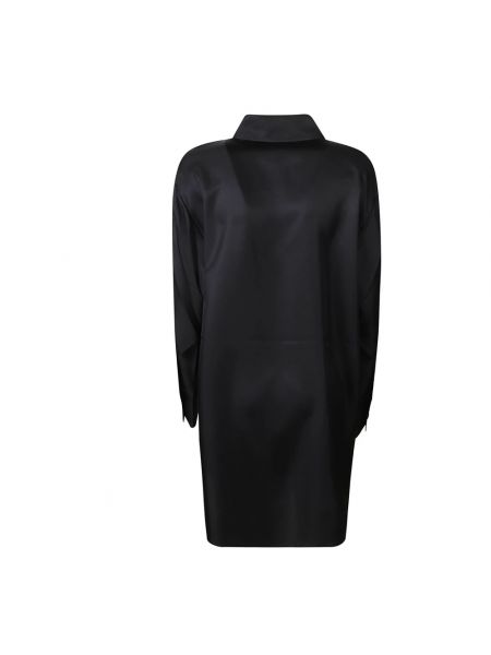 Camisa de seda oversized Róhe negro