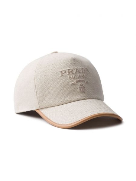 Kepurė su snapeliu Prada pilka