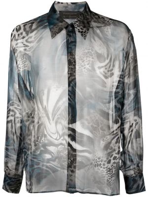 Копринена риза с принт с леопардов принт Atu Body Couture