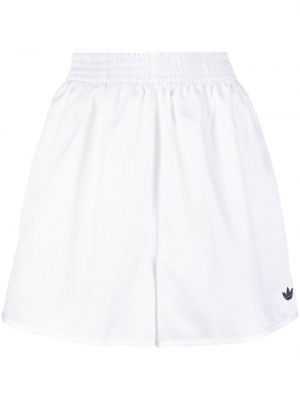 Trykt sateng shorts Adidas hvit