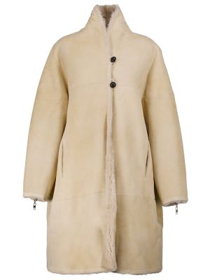 Obojstranný krátký kabát Isabel Marant béžová