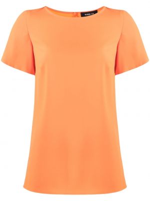Satin bluse ausgestellt Paule Ka orange