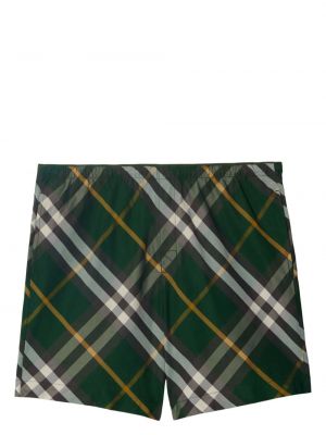 Kratke hlače karirane Burberry zelena