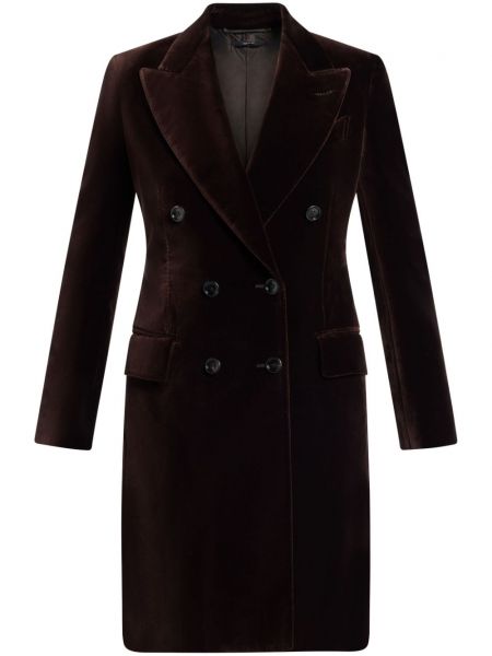 Βελούδινο παλτό Tom Ford καφέ