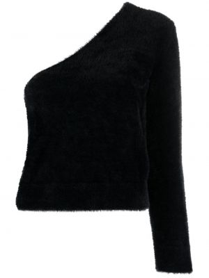 Aksamitny sweter Maje czarny