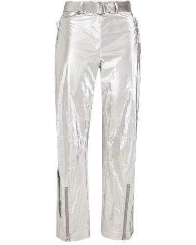 Pantaloni cu picior drept Helmut Lang - Argint