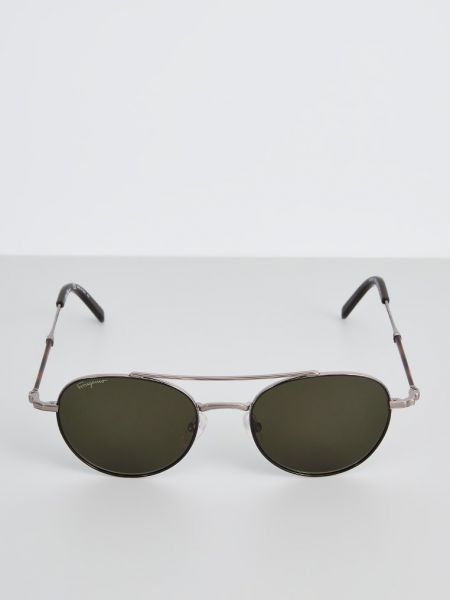 Okulary przeciwsłoneczne Ferragamo srebrne