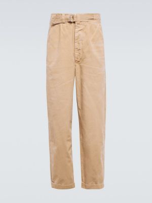 Pamučne hlače ravnih nogavica Polo Ralph Lauren bež
