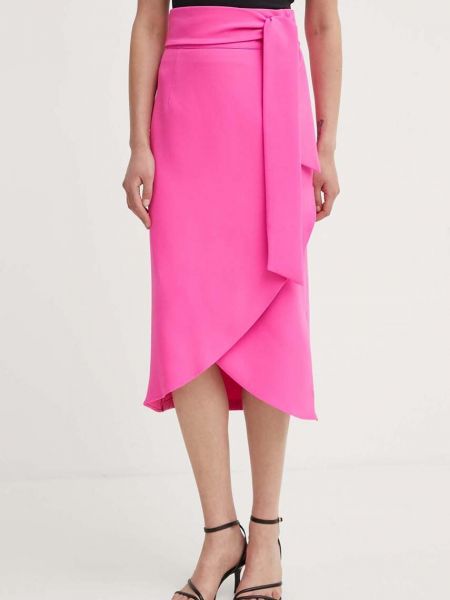 Midi suknja Answear Lab ružičasta
