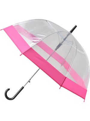 Прозрачен чадър Semiline розово