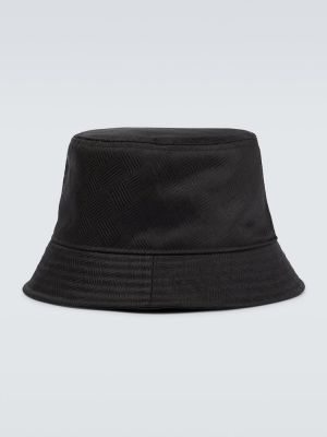 Žakárový klobouk Bottega Veneta černý