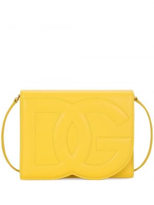 Τσάντα χιαστί Dolce & Gabbana κίτρινο