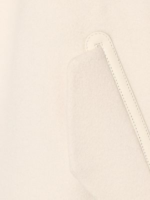 Krótki płaszcz z kaszmiru Loro Piana biały