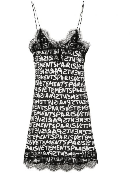 Φόρεμα με σχέδιο με δαντέλα Vetements