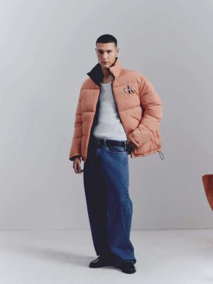 Двусторонняя куртка Calvin Klein Jeans оранжевая