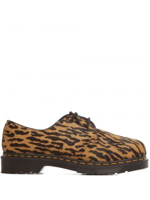Raštuotos oksfordo batai leopardinės Dr. Martens ruda