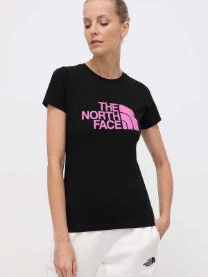 Bavlněné tričko The North Face černé
