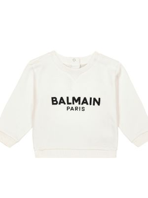 Bomuld hættetrøje for piger Balmain Kids hvid