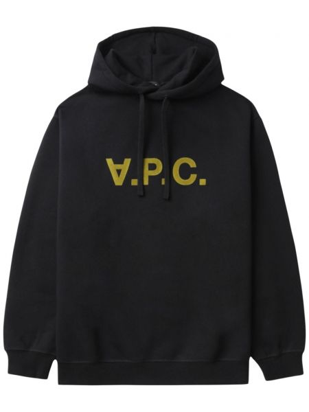 Baskılı hoodie A.p.c. siyah