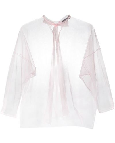 Mesh ren bluse Styland rosa