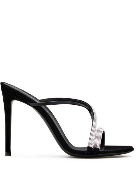 Sandalias de cristal Giuseppe Zanotti negro