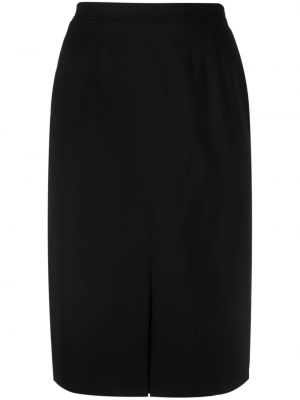 Plisovaná puzdrová sukňa Christian Dior čierna