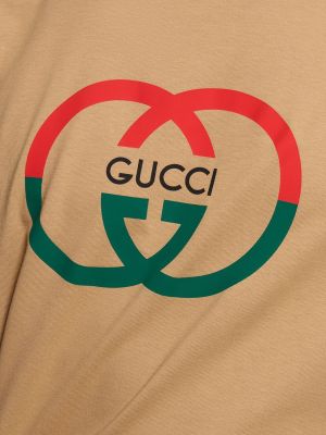 Koszulka bawełniana z dżerseju Gucci