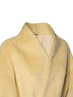 Płaszcz z alpaki Isabel Marant żółty