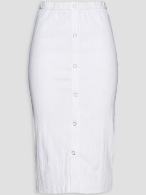 Spódnica prążkowana Enza Costa, biały