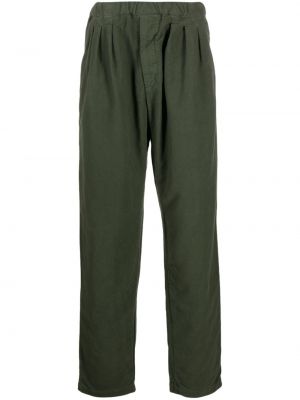Pantaloni cu picior drept din bumbac plisate Aspesi verde