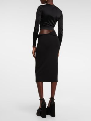 Midi sukňa s vysokým pásom Versace
