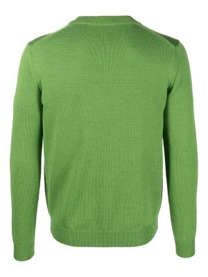 Dzianinowy sweter wełniany z wełny merino Nuur zielony