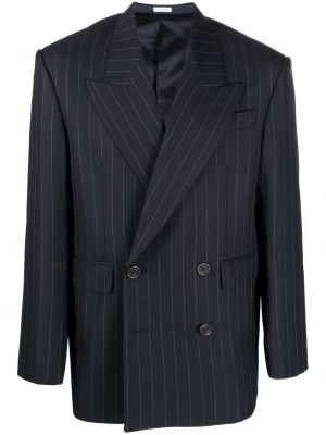 Stripete lang blazer Alexander Mcqueen blå