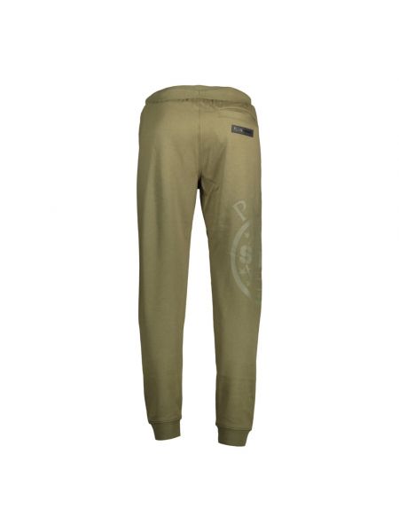 Pantalones de chándal de algodón con estampado Plein Sport verde