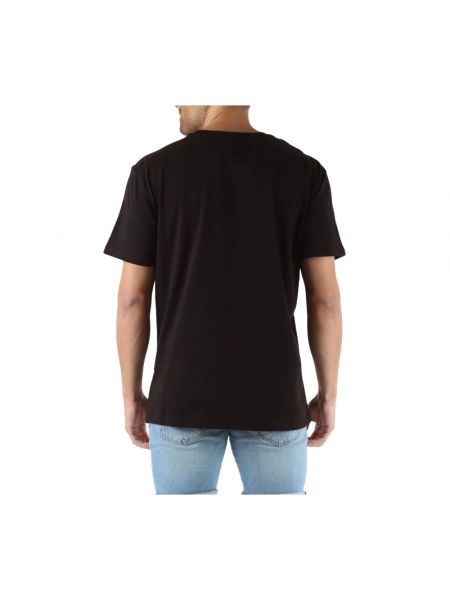 Camiseta con bordado de algodón Tommy Jeans negro