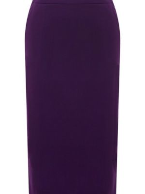 Шерстяная юбка Alberta Ferretti фиолетовая