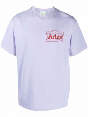 Camiseta con estampado Aries violeta