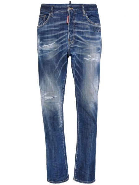 Distressed skinny jeans Dsquared2 blau