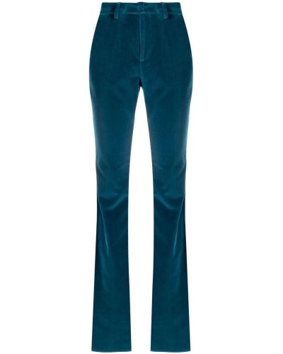 Pantalones de cintura alta de terciopelo‏‏‎ Etro azul