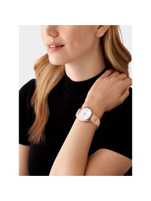 Zegarek slim fit z różowego złota Michael Kors