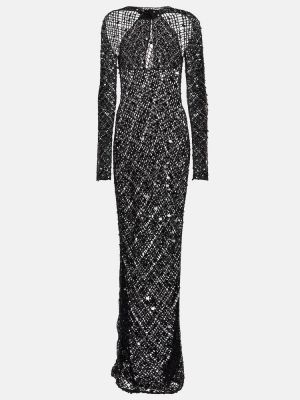 Rochie lunga cu paiete Coperni negru
